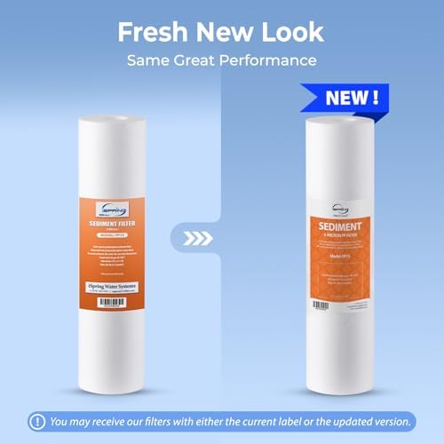 iSpring FP15X8 NSF Certified 10"x2.5" Multi-Layer PP Universal Sediment Filter Cartridges 5 Micron 8-Pack - Image 7