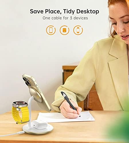 3 in 1 Magnetic Wireless Charging Station for Apple Devices,15W for Magsafe - Image 3