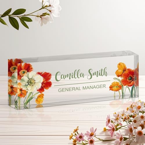 Ship Next Day Desk Name Plate Personalized, Custom Name Plate for Desk by Unknown