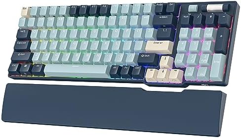 RK ROYAL KLUDGE RK96 RGB Wireless Mechanical Gaming Keyboard w/Wrist Rest by RKROYALKLUDGE