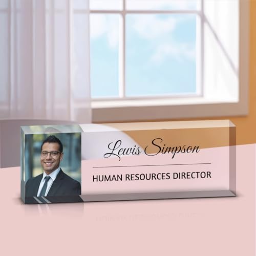 Custom Name Plate for Desk, Office Desk Double sided pattern Name Plate Personalized Office Desk Decor for Women and Men, Teacher Nurse Boss Employee Appreciation Gifts (customization, customization) - Image 3