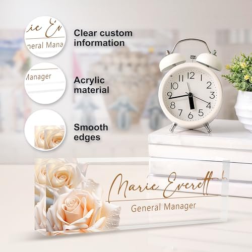 Custom Name Plate for Desk | Personalized Desk Name Plate | Personalized Boss Employee Appreciation Gifts | Acrylic Name Plate Office Desk Accessories - Image 3