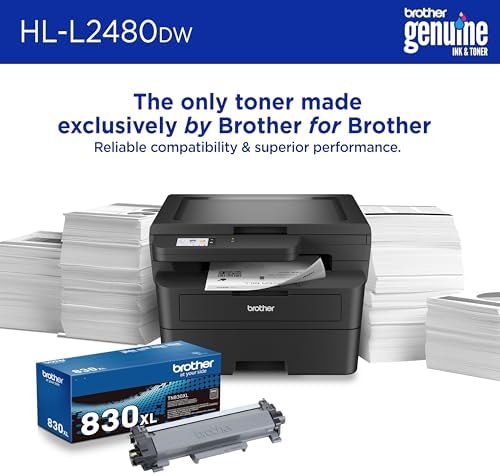 Brother HL-L2480DW Wireless Compact Mobile Monochrome Multi-Function Laser Printer with Copy, Scan, Duplex, Black & White Output | Includes Refresh Subscription Trial(1), (Renewed Premium) - Image 4
