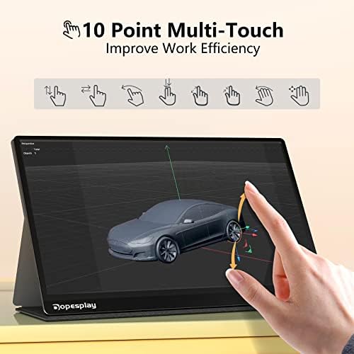 Dopesplay 15.6" Touchscreen Portable Monitor with 5000mAh Battery, 1080P - Image 3