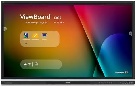 ViewSonic IFP5551 55 Inch 4K ViewBoard Interactive Smart Board with Integrated Education Software, Android 14, Google EDLA, 50-Point Touch, Built-in Microphone, HDMI, VGA, USB Hub, and USB C Inputs by Unknown