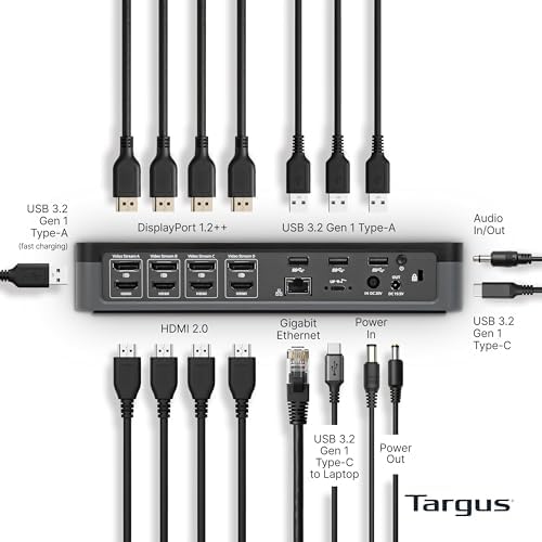 Targus USB-C Universal Quad 4K (QV4K) Docking Station with 100W Power Delivery, Black (DOCK570USZ) - Image 2