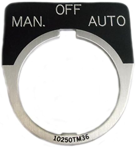 Eaton Man Off Auto Black Rnd C-h 30mm 10250t Nameplate by Unknown
