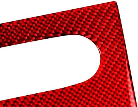Car Co-pilot Glove Storage Box Dashboard Panel Anti-Scratch Cover Sticker Real 3K Red Carbon Fiber Decoration Interior Accessories Trim Compatible with Benz Smart Fortwo 2011 2012 2013 2014 2015 - Image 6