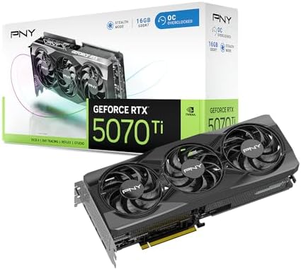 PNY NVIDIA GeForce RTX™ 5070 Ti OC Triple-Fan Graphics Card by PNY