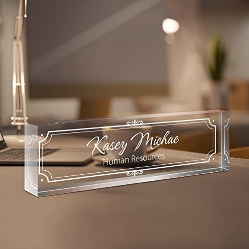 Gowelly Office Engraved Name Plates for Desk |Desk Name Plate Personalized| Custom Employee Appreciation Gifts |Office Gifts for Women, Boss, Employee, Teacher, Manager |Staff Appreciation Gift by Gowelly