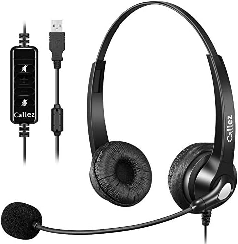Callez USB Headset with Microphone Noise Cancelling & Audio Controls for PC by Callez