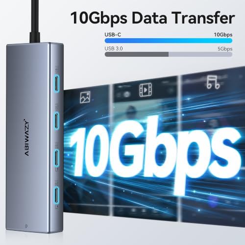 10Gbps USB C Hub, 5 Port USB C Splitter with 8K@30Hz USB-C Display Output - Image 6