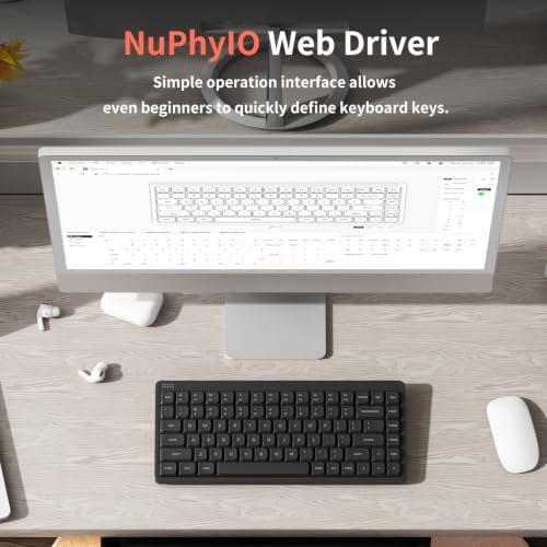 nuphy Node75 Hot-swap Wireless Mechanical Keyboard Gray-Brown Nano Switch - Image 4