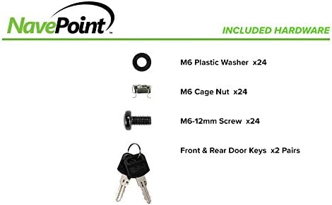 NavePoint 12U Network Cabinet with Wheels 33” Deep, 18U Wall Mount Server Rack with Locking Perforated Door, 19 Inch Rack for IT Equipment, 12U Network Rack Enclosure, 1000lbs Capacity, Black - Image 6