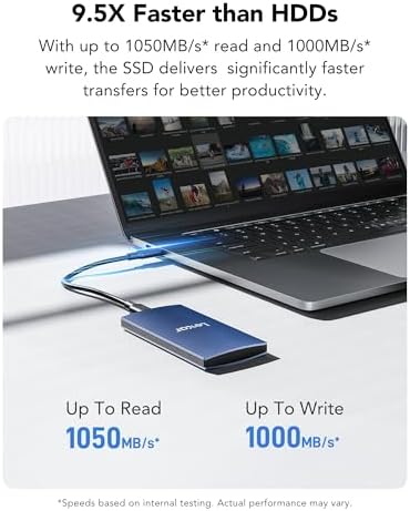 Lexar ES3 1TB Portable SSD Blue, USB 3.2 Gen 2 up to 1050MB/s - Image 3