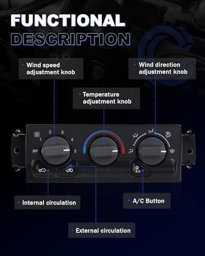 599-266 A/C Heater Climate Control Module Panel Switch for Chevy, GMC - Image 6