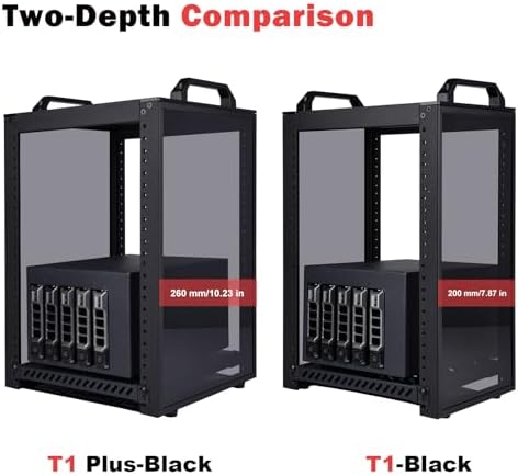GeeekPi 8U Server Rack Cabinet, DeskPi RackMate T1 Plus,10 inch Network Rack for Servers, Network, A/V Equipment, 10.23inch/260mm Depth (Black) - Image 3