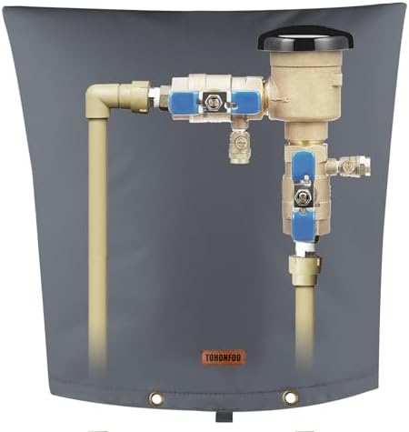 TOHONFOO Backflow Preventer Cover, Pipe Freeze Insulation, 24" Wx26 H, Grey by TOHONFOO