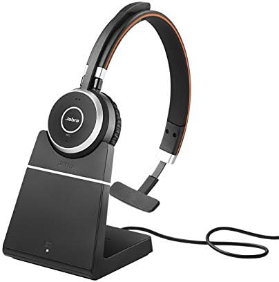 Jabra Evolve 65 SE Stereo Wireless Headset - Bluetooth Headset with Noise-Cancelling Microphone, Long-Lasting Battery, and Charging Stand - MS Teams Certified, Works with All Other Platforms - Black by Jabra