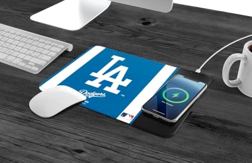 SOAR MLB Official Established Primary Logo Wordmark Home Office Wireless Charging Mouse Pad Mat 11.8" x 8.6" (Los Angeles Dodgers) - Image 2