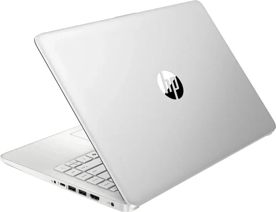 HP 14" Business Laptop Computer with Microsoft Office 365, 4-Core Intel Processor, 128GB Storage, 4GB RAM, Windows 11, SageNova Earphones, Natural Silver - Image 4