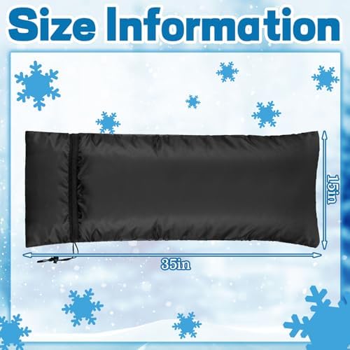 Zonon 3 Pcs Outdoor Faucet Cover Insulated Winter Freeze,Black,35" X 15" - Image 4