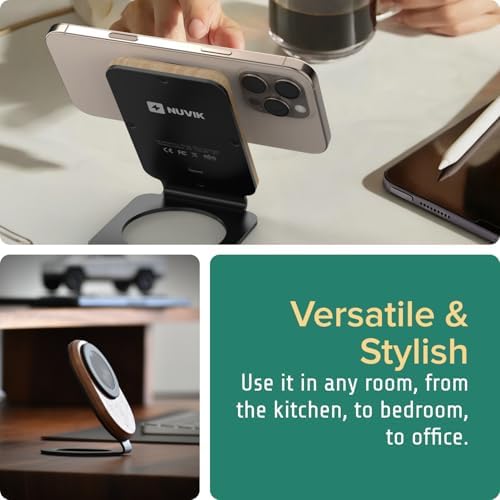 ARK Uno² Solid Wood Phone Stand Magnetic Wireless Charging Station - Image 5