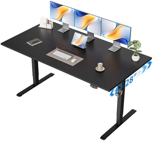 Agilestic 63 * 28 Inch Height Adjustable Electric Standing Desk, Black by Agilestic