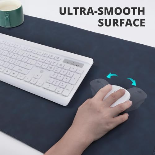 Magnetic Wireless Charging Desk Pad, Office Desk Mat with Wireless Charger, Waterproof and Scratch-Resistant Large Mouse Mat, Microfiber Leather Mouse Pad for Office and Home Use, Blue Color - Image 6