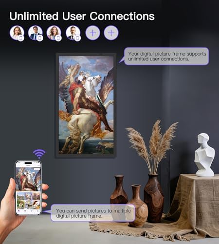 Uhale 21.5 Large Digital Picture Frame 64GB Photo Frame WiFi Remote Control - Image 6
