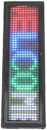 AUNMAS Programmable LED Name Badge Customizable LED Name Tag APP Control Plate with 12x48 Pixels Music Sync for Restaurants Stores Hotels Exhibitions by AUNMAS