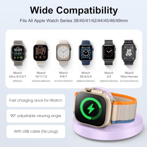 Upgraded for Apple Watch Charger, Foldable Travel Fast Charging Dock - Image 4