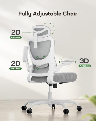 Marsail Ergonomic Office Chair with 3D Armrests, Pack of 3 - Image 3