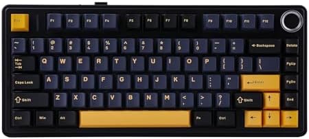 EPOMAKER x Aula F75 Gasket Mechanical Keyboard, 75% Wireless Hot Swappable Gaming Keyboard with Five-Layer Padding&Knob, BT/2.4GHz/USB-C, RGB (Black, LEOBOG Reaper Switch) by EPOMAKER