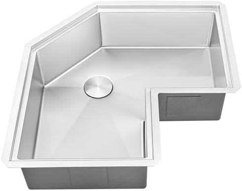 Ruvati Roma Pro Stainless Corner Workstation Undermount Sink - RVH8410ST - Image 4