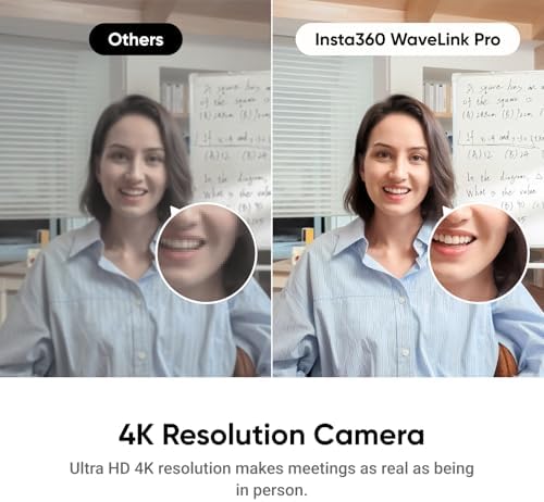 Insta360 WaveLink Pro - 4K Conference Room Speakerphone and Camera, Speaker Tracking, 5m 360° Voice Pickup, Noise Reduction, AI Transcription and Summaries, Plug & Play, Works with Zoom, Teams - Image 3