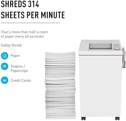 ideal. 2604 Cross-Cut Centralized Office Shredder with Automatic Oiler, Continuous Operation, 14 to 16 Sheet Feed Capacity, 26 gal Bin, Shred Staples/Paper Clips/Credit Cards/CDs/DVDs, P-5 Security - Image 5
