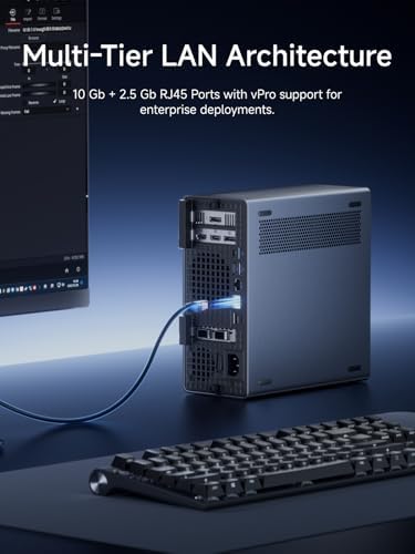 MINISFORUM MS-02 Ultra Mini Workstation Core Ultra 9 285HX(24C/24T, up to 5.5GHz) Barebone without RAM/SSD/OS, 2x25G SFP+, 1x10G + 1x2.5G RJ45, HDMI|2xUSB4 V2 Output, 4x DDR5 Slot, 4x SSD Slot Mini PC - Image 4