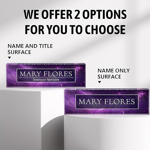 Custom Name Plate for Desk, Desk Name Plate Personalized Acrylic Office Desk Decor for Women and Men, Employee Appreciation Gifts Office Gifts for Boss, Manager, Teacher, Nurse - Image 4
