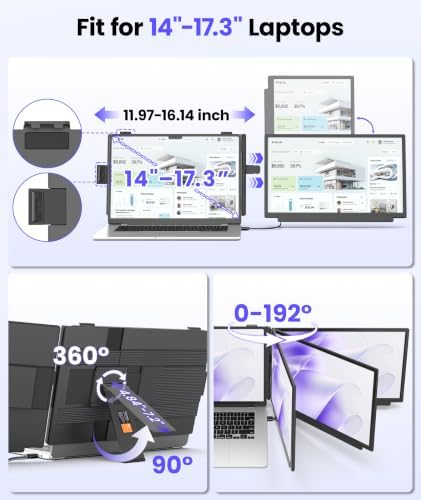 Laptop Screen Extender, 15.6" 1080P FHD Detachable & Portable Dual Monitor - Image 5