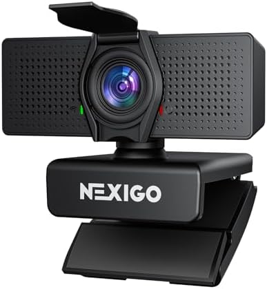 NexiGo N60 Pro 4K Webcam for PC, 4K UHD Sony Sensor, Autofocus, 1080p 60 fps, Noise-Canceling Mics, Privacy Cover, Distortion-Free Lens, 4X Digital Zoom, Works with Switch 2/Zoom/Teams/Google Meet by NexiGo