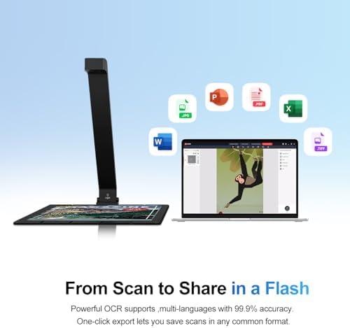 JOYUSING Scanpad100 Pro 16MP Portable Document Scanner, USB Document Camera, 1s Per Scan, OCR Text Recognition, AI Enhancement, Capture Size A4, Folds to Go, Support Win & Mac (Not for Books) - Image 7