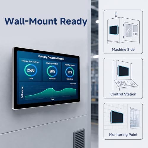 N15L6 All-in-One Industrial Panel PC, 15.6" FHD Touchscreen Computer, Windows 11 Pro, Intel N5095, 8+128GB, Fanless HMI PC, IP65 Front Panel, Dual RS232 for Machine Control & Factory Automation - Image 7