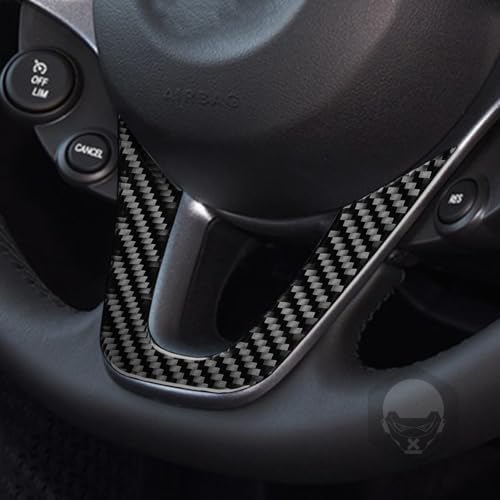 Car Dashboard Control Panel Lower Part Decoration Cover Sticker Real 3K Black Carbon Fiber Trim Compatible with Benz Smart 2016 2017 2018 2019 2020 2021 Auto Interior Accessories - Image 2