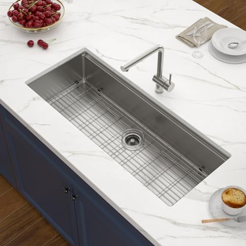 45x19 Undemrount Workstation Kitchen Sink with Mixng Bowl - Image 4