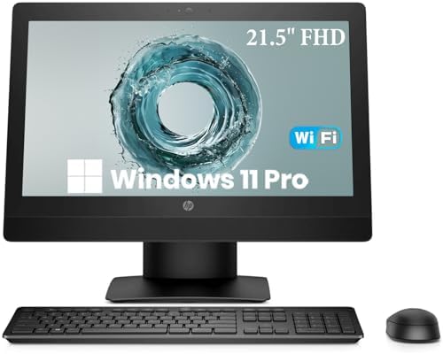 HP ProOne 600 G3 All-in-One Desktop Computer PC 21.5-inch FHD, Intel Pentium G4560 3.5GHz, 8 GB RAM, 256 GB SSD, Keyboard and Mouse, WiFi, Windows 11 Pro (Renewed) by Amazon+Renewed