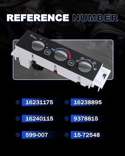 599-007 A/C Heater Climate Control Module Panel Switch for Chevy, GMC - Image 3
