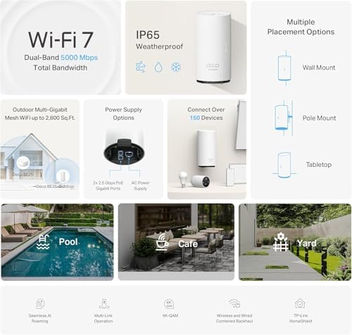 Deco 7 Outdoor BE5000 Dual-Band Wi-Fi 7 Mesh Add-On Extender - Image 3