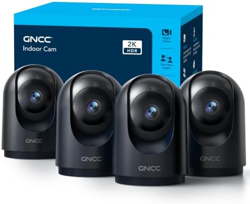 GNCC Security Camera, 2K Indoor Camera 360° Cameras for Home Security by GNCC