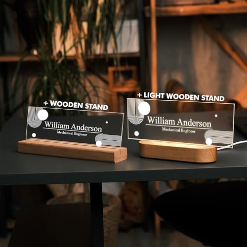 Personalized LED Desk Name Plate – Custom Office Name Sign - Image 3